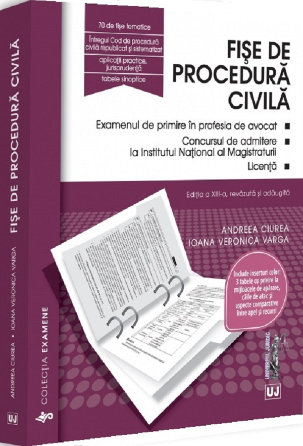 Coperta cărții 'Fișe de procedură civilă 2026 Ed.13 - Andreea Ciurea, Ioana Veronica Varga'