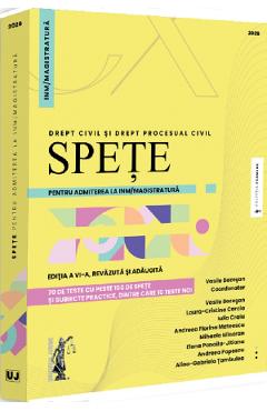 Coperta cărții 'Spețe pentru admiterea la INM/Magistratură. Drept civil și drept procesual civil Ed.6 - Vasile Bozeșan, Laura-Cristina'