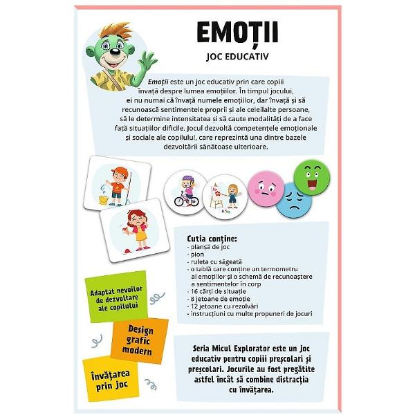 Joc educativ: Emotii. Micul explorator
