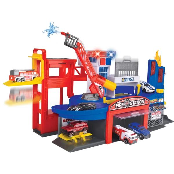 Dickie Fire and Rescue Playset. Statie de pompieri si salvare cu pulverizator