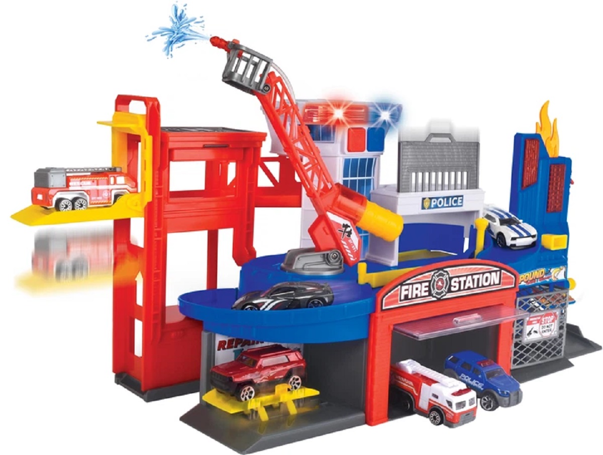 Imaginea produsului 'Dickie Fire and Rescue Playset. Stație de pompieri și salvare cu pulverizator'