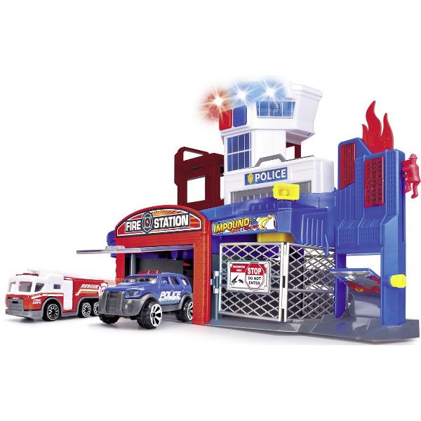 Dickie Fire and Rescue Playset. Statie de pompieri si salvare cu pulverizator