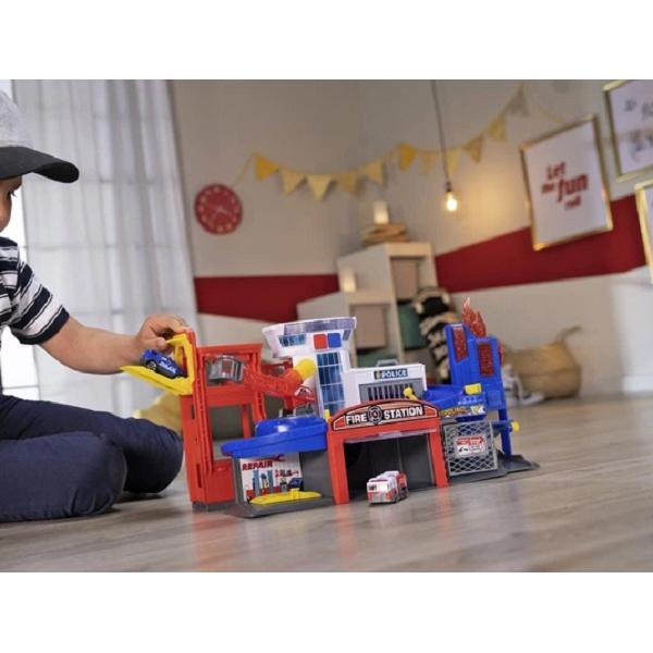 Dickie Fire and Rescue Playset. Statie de pompieri si salvare cu pulverizator