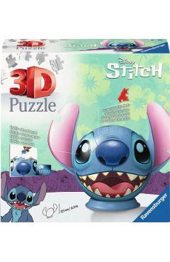 Imaginea produsului 'Puzzle 3D glob: Disney Stitch cu urechi'