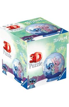 Imaginea produsului 'Puzzle 3D mini bilă: Disney Stitch Angel și Stitch'