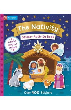 Coperta cărții 'Nativity Sticker Activity Book - Campbell Books'