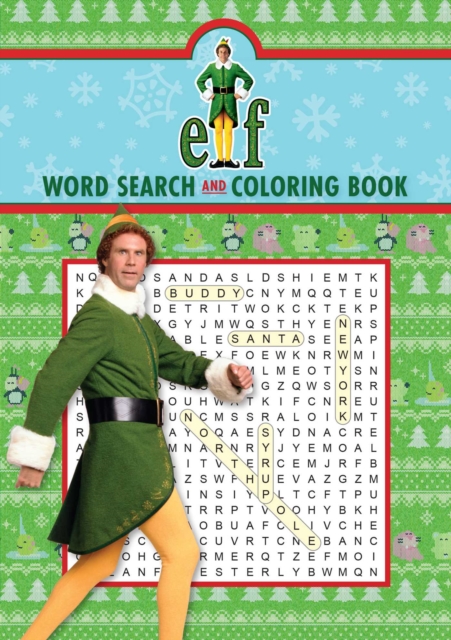 Coperta cărții 'Elf Word Search and Coloring Book -'