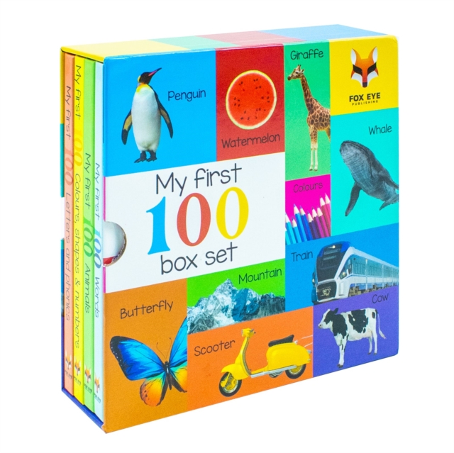 Coperta cărții 'My First 100 Words Box Set 4 Board Books Collection Set - Zahira Thadha (fatimah Ghodawala'