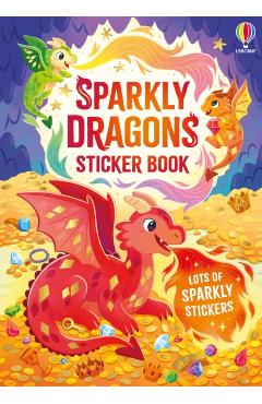 Coperta cărții 'Sparkly Dragons Sticker Book - Alice Beecham'