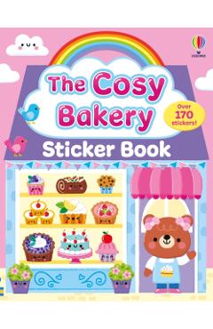 Coperta cărții 'Cosy Bakery Sticker Book - Lesley Sims'