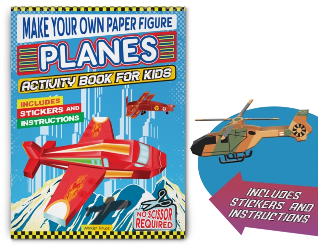 Coperta cărții 'Make your own Paper Figure - Planes (Activity Book for kids) -'