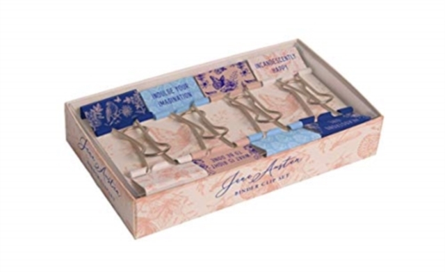 Coperta cărții 'Jane Austen: Floral Patterns Binder Clips (Set of 8) -'