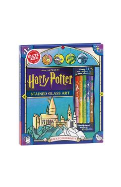 Coperta cărții 'Harry Potter Stained Glass Back to Hogwarts -'