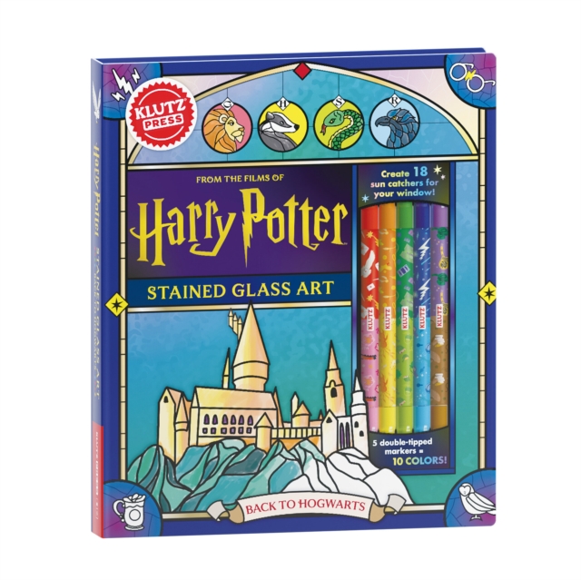 Coperta cărții 'Harry Potter Stained Glass Back to Hogwarts -'