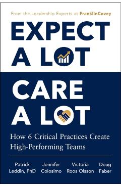 Coperta cărții 'Expect a Lot, Care a Lot: How 6 Critical Practices Create High-Performing Teams - Patrick Leddin'
