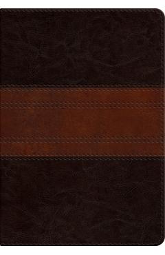 Coperta cărții 'ESV Large Print Personal Size Bible, Red Letter (Trutone, Forest/Tan, Trail Design) -'