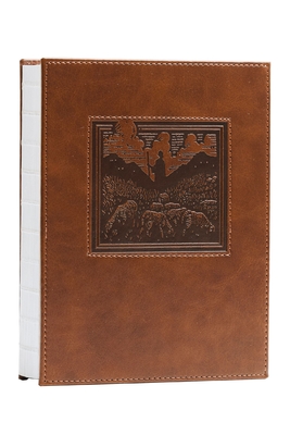 Coperta cărții 'NKJV New Testament, Tracing Edition: Engaging the Scripture Word by Word (Brown Leathersoft Over Board) -'