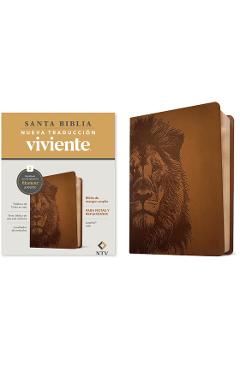 Coperta cărții 'Biblia de Margen Amplio Ntv Con Filament (Sentipiel, León, Letra Roja) -'