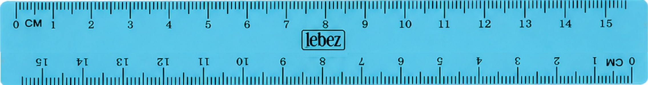 Imaginea produsului 'Riglă din plastic de 15 cm. Bleu pastel'