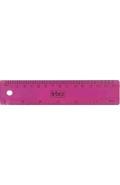 Imaginea produsului 'Riglă roz transparentă flexibilă 15 cm'