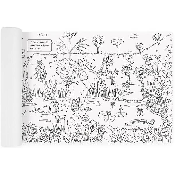 Rola hartie desene de colorat: Jungla