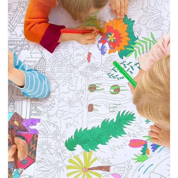 Rola hartie desene de colorat: Jungla