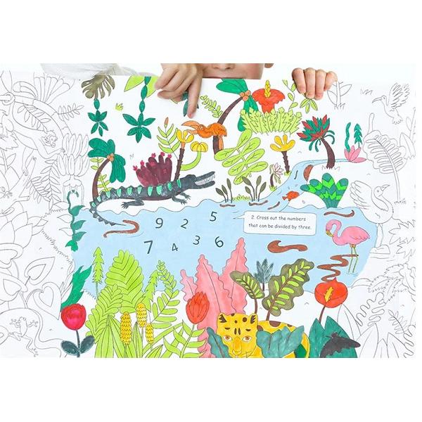 Rola hartie desene de colorat: Jungla