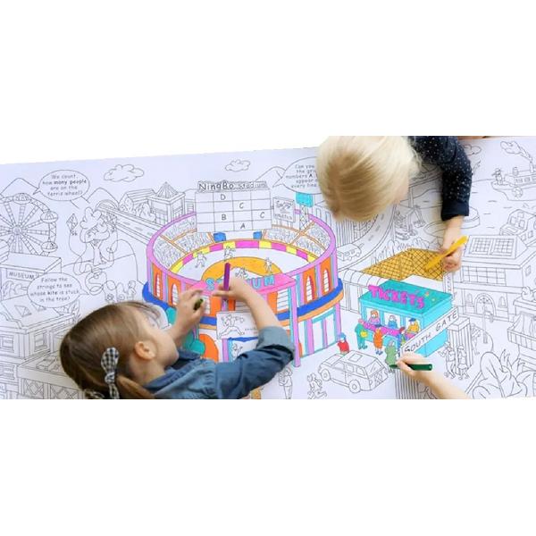  Rola hartie desene de colorat: Oras