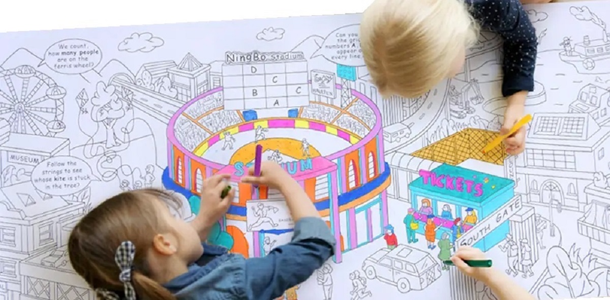 Imaginea produsului 'Rola hârtie desene de colorat: Oraș'