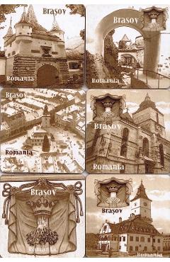 Imaginea produsului 'Set 6 suporturi pentru pahare. Brașov în sepia'