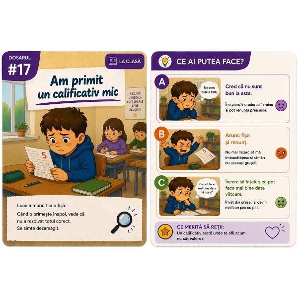 Joc educativ: Dosarele unui elev