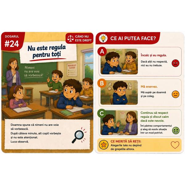 Joc educativ: Dosarele unui elev