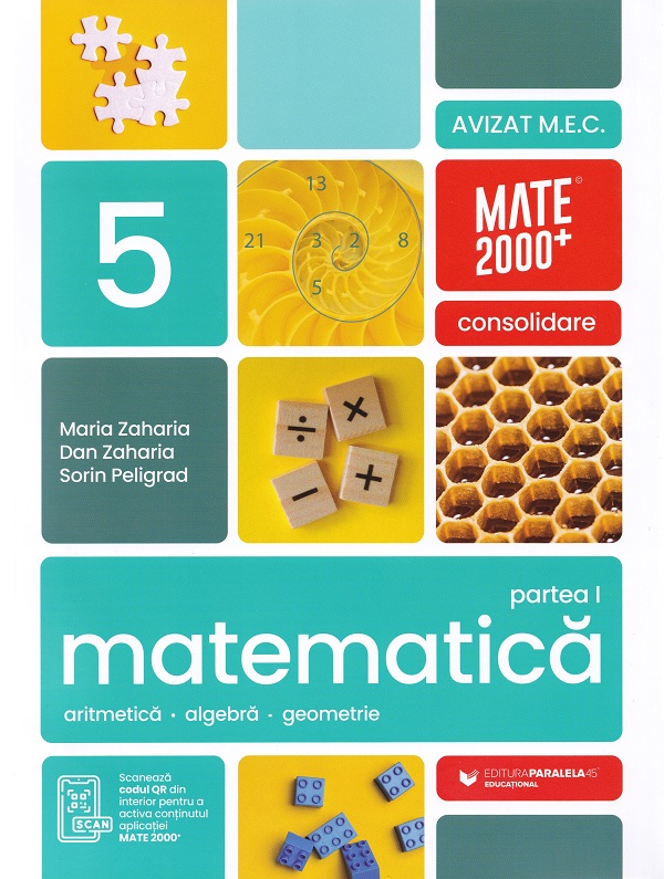 Coperta cărții 'Matematică - Clasa 5 Partea 1 - Consolidare - Maria Zaharia, Dan Zaharia, Sorin Peligrad'