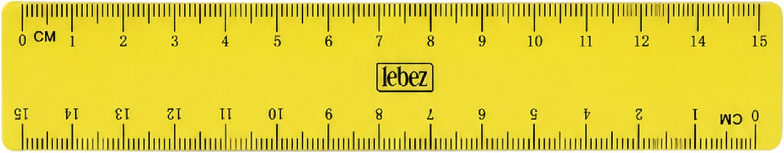 Imaginea produsului 'Riglă din plastic de 15 cm. Galben neon'