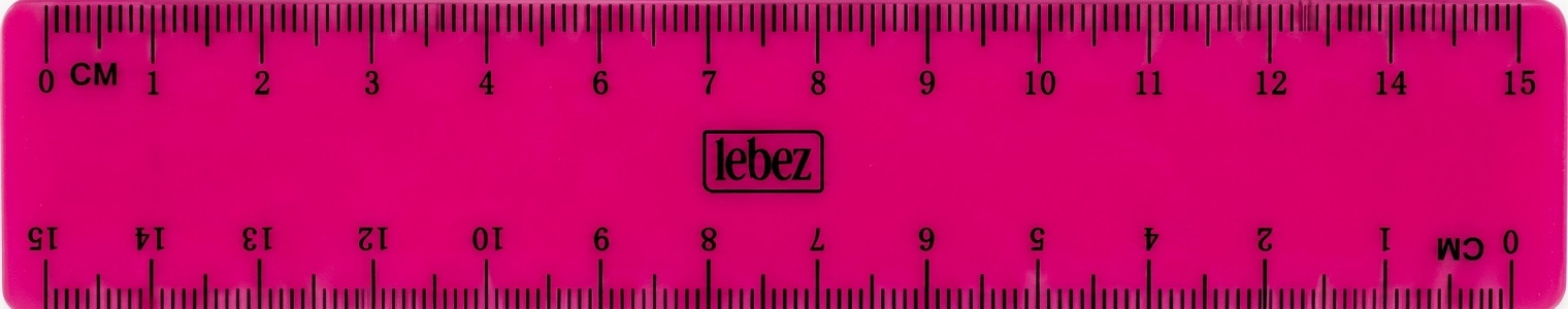 Imaginea produsului 'Riglă din plastic de 15 cm. Roz neon'