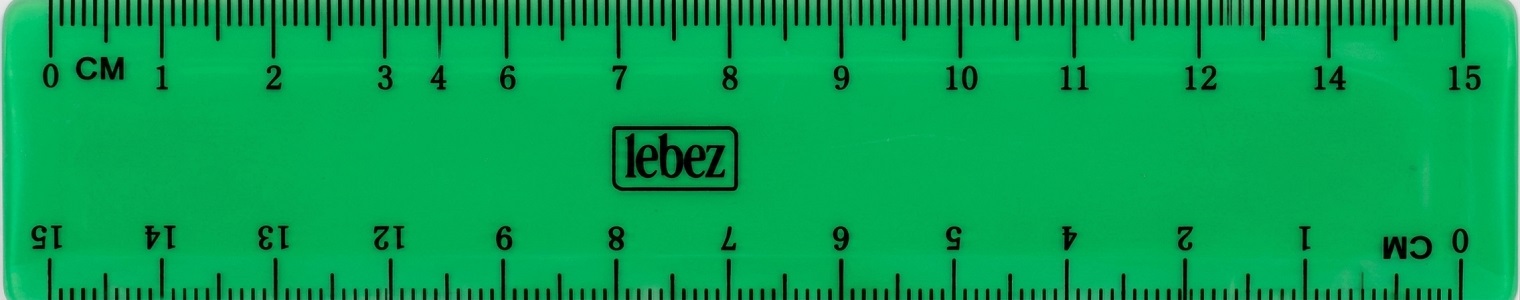 Imaginea produsului 'Riglă din plastic de 15 cm. Verde neon'