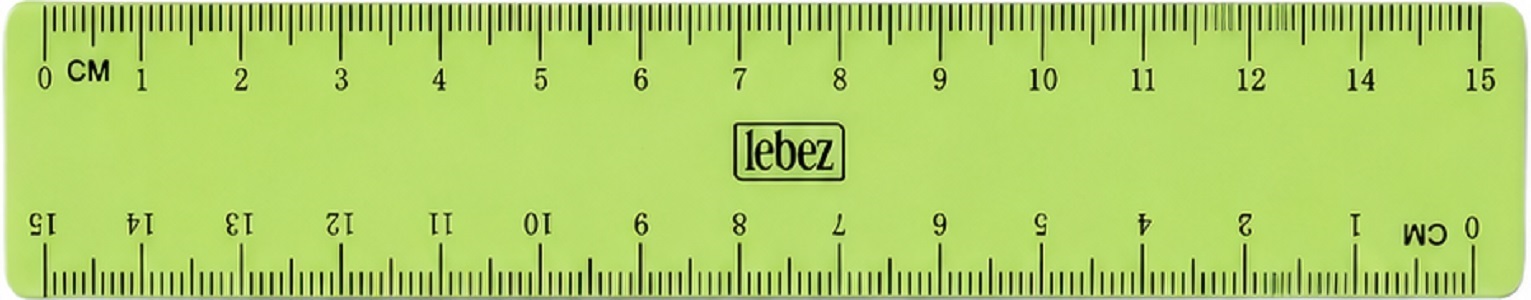 Imaginea produsului 'Riglă din plastic de 15 cm. Verde neon'