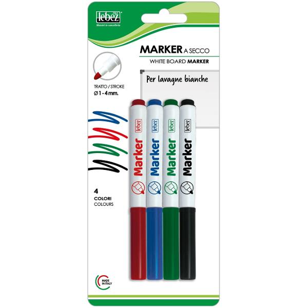 Set 4 markere pentru tabla alba