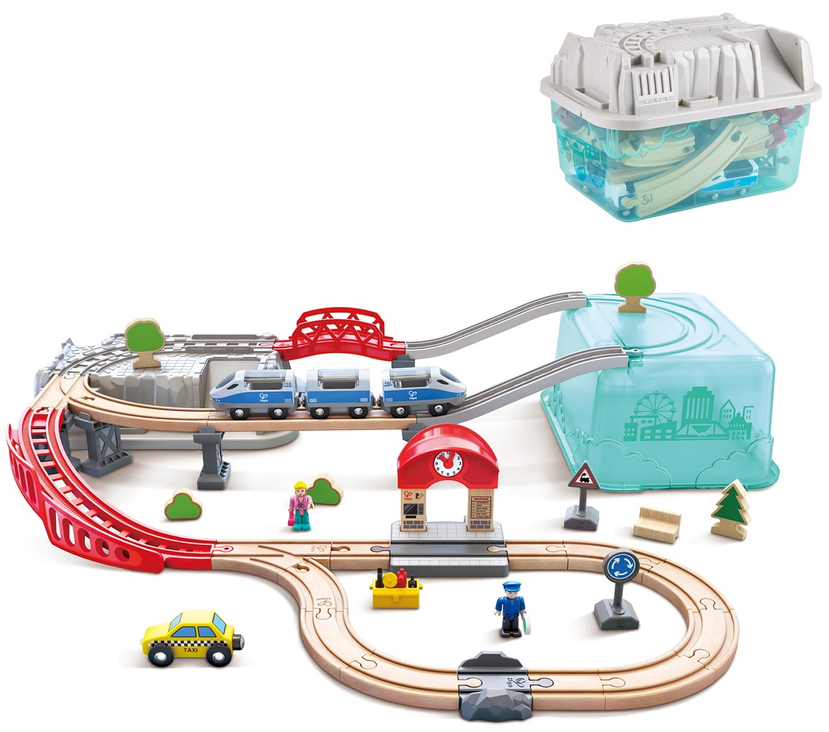 Imaginea produsului 'Joc de construcție. Tren oraș. 48 piese'
