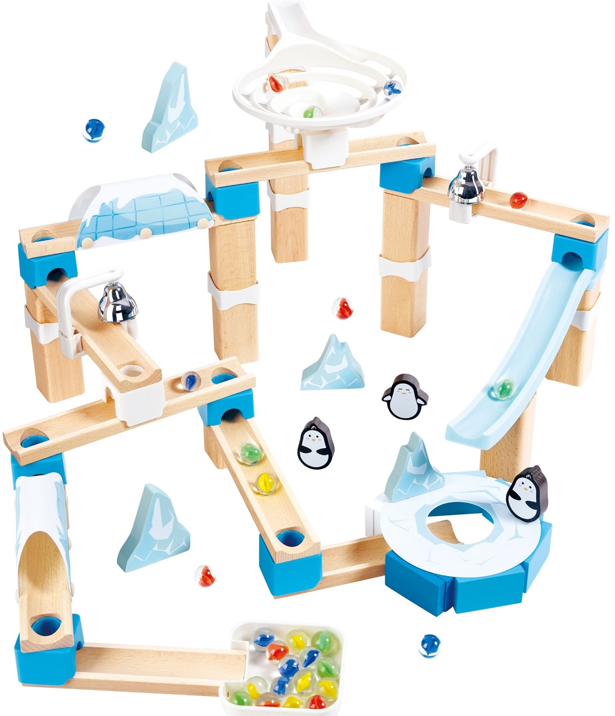 Imaginea produsului 'Jucărie din lemn: Marble Run Penguin Playland'