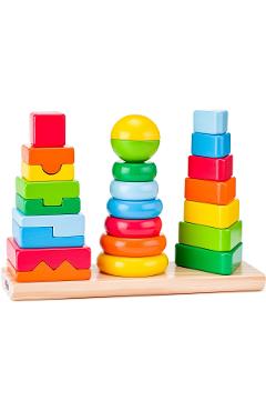 Imaginea produsului 'Jucărie din lemn de stivuit: Forme geometrice'