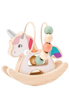 Imaginea produsului 'Jucărie din lemn: Unicorn cu mărgele'
