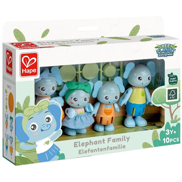 Jucarie din lemn: Familia de elefanti