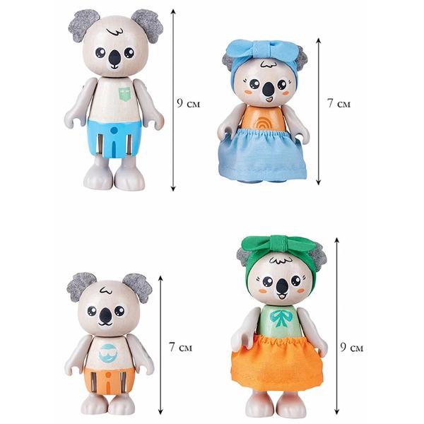 Jucarie din lemn: Familia koala