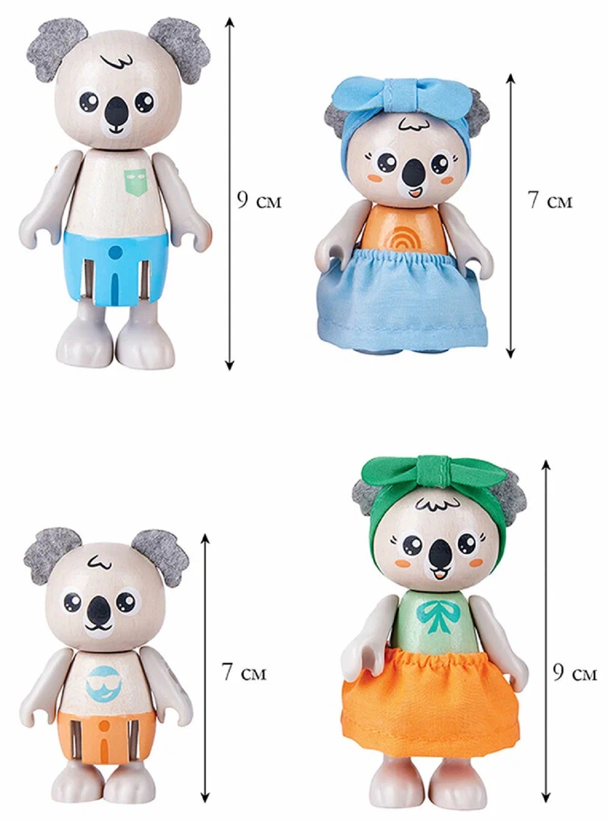 Imaginea produsului 'Jucărie din lemn: Familia koala'