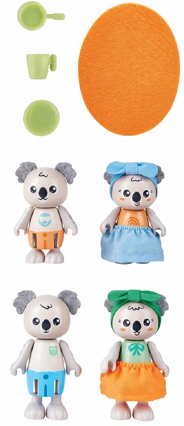 Imaginea produsului 'Jucărie din lemn: Familia koala'