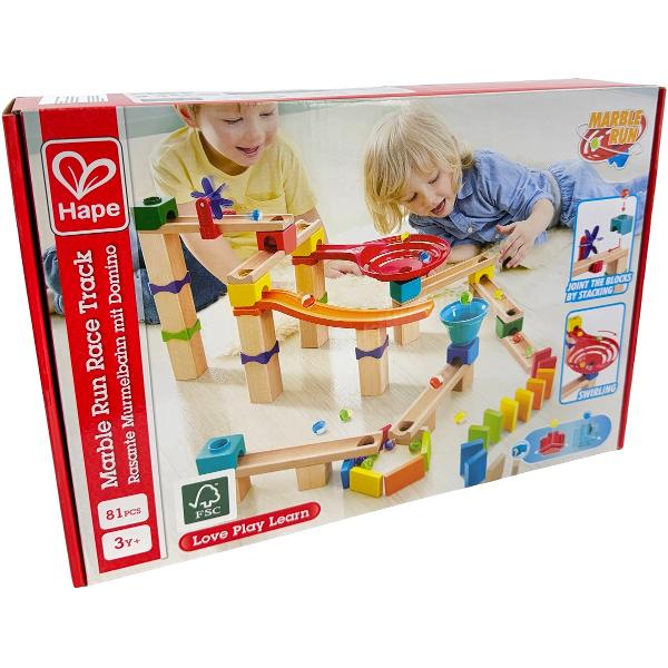 Jucarie din lemn: Marble Run Race Track