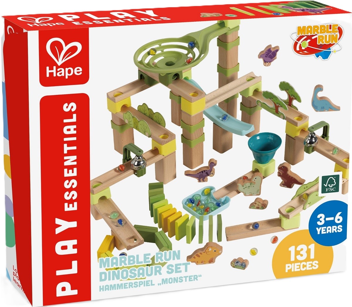 Imaginea produsului 'Jucărie din lemn: Marble Run Dino Adventure'