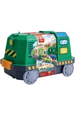 Imaginea produsului 'Joc de construcție. Tren în cutie tip locomotivă. 60 piese'