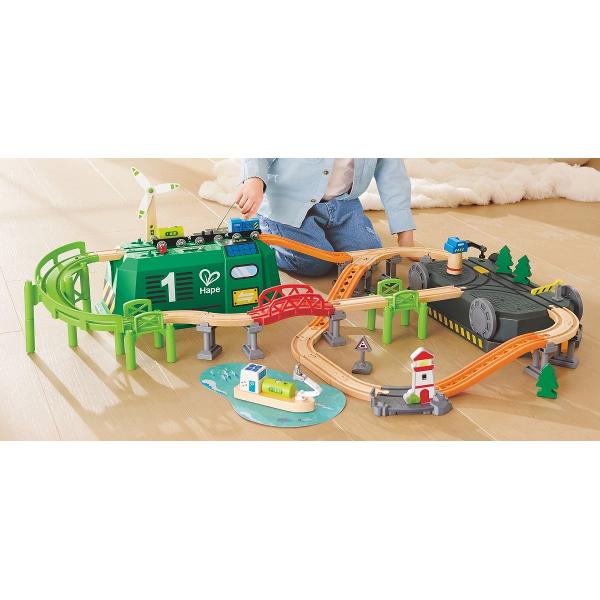 Joc de constructie. Tren in cutie tip locomotiva. 60 piese 